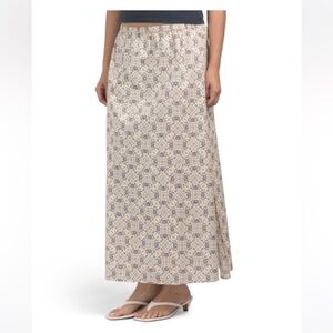 We Wore What high rise shell print maxi skirt